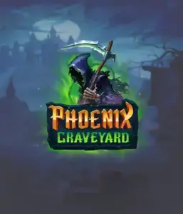 An immersive view of ELK Studios' Phoenix Graveyard slot, with its hauntingly beautiful graveyard and phoenix symbols. This image captures the slot's innovative expanding reels, alongside its stunning symbols and dark theme. The artwork conveys the game's mythological story of resurrection, attractive for those fascinated by the supernatural.