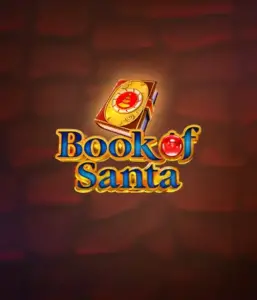 Experience the joyous spirit with Book of Santa slot by Endorphina, featuring an ornate golden book decorated with Santa's iconic symbol. This graphic evokes the charm and joy of Christmas, set against a warm red background. Ideal for holiday season gaming, offering a charming escape. 